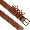 Dolce & Gabbana Brown Classic Gold Metal Logo Buckle Men Belt