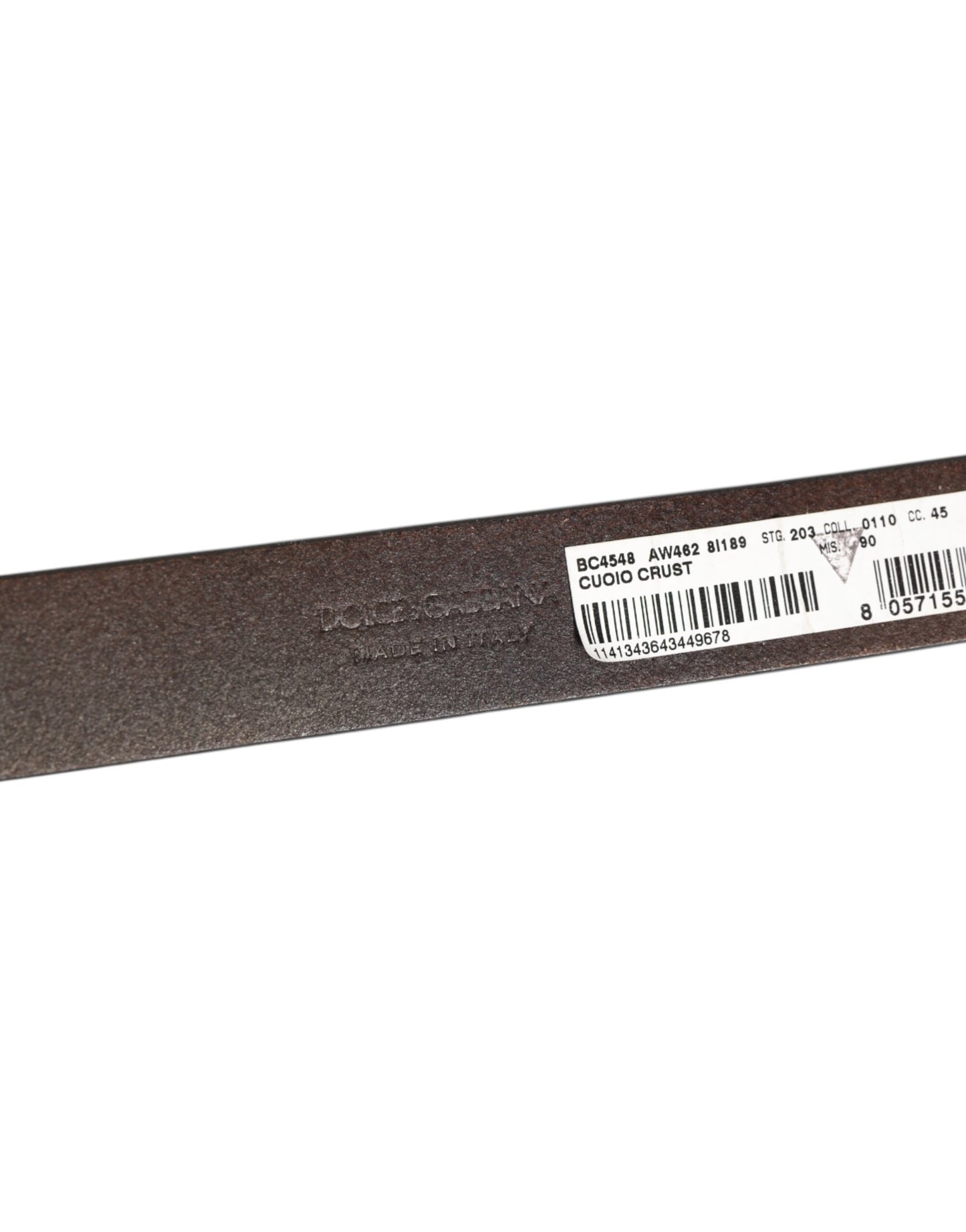 Dolce &amp; Gabbana Herrengürtel, braun, klassisch, mit goldener Metallschnalle und Logo