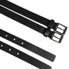 Dolce & Gabbana Black Double Strap Leather Silver Buckle Belt