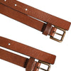 Dolce & Gabbana Brown Double Strap Leather Gold Buckle Belt