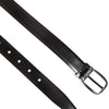 Dolce &amp; Gabbana Schwarzer Ledergürtel im klassischen Stil mit silberfarbener Schnalle