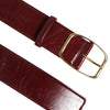 Dolce & Gabbana Burgundy Leather Gold Metal Buckle Women Belt