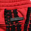 Dolce & Gabbana Red Embroidered Casual Cropped Trouser Pants