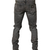 Dolce & Gabbana Gray Cotton Stretch Slim Fit Men Denim Jeans