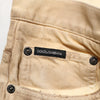 Dolce & Gabbana Beige Cotton Loose Tattered Men Denim Jeans