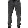 Dolce & Gabbana Gray Cotton Slim Fit Denim Trouser Jeans