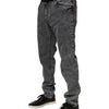 Dolce & Gabbana Gray Cotton Slim Fit Denim Trouser Jeans
