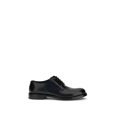 Dolce &amp; Gabbana Bos Taurus Oxfords und Derbys aus schwarzem Kalbsleder