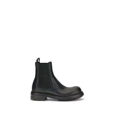 Dolce &amp; Gabbana Bos Taurus Chelsea Boots aus schwarzem Kalbsleder