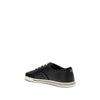 Dolce & Gabbana Black Calf Leather Bos Taurus Low Top Sneakers