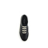 Dolce & Gabbana Black Calf Leather Bos Taurus Low Top Sneakers