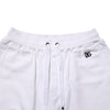 Dolce &amp; Gabbana Weiße Baumwoll-Bermuda-Sweatpants mit Rissen