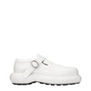 Jil Sander White Leather Slip-On Loafers