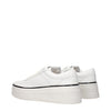 Jil Sander White Leather Platform Sneakers