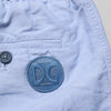 Dolce & Gabbana Light Blue Linen Mid Waist Men Bermuda Shorts