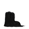 Rick Owens Black Fur Ankle Boots