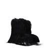 Rick Owens Black Fur Ankle Boots