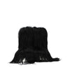 Rick Owens Black Fur Ankle Boots