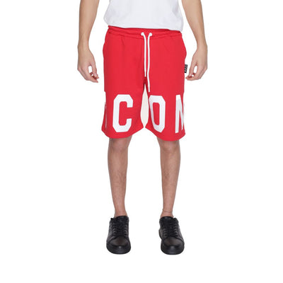 Icon Red Cotton Bermuda Shorts