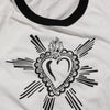 Dolce & Gabbana White Sacred Heart Cotton Crew Neck T-shirt