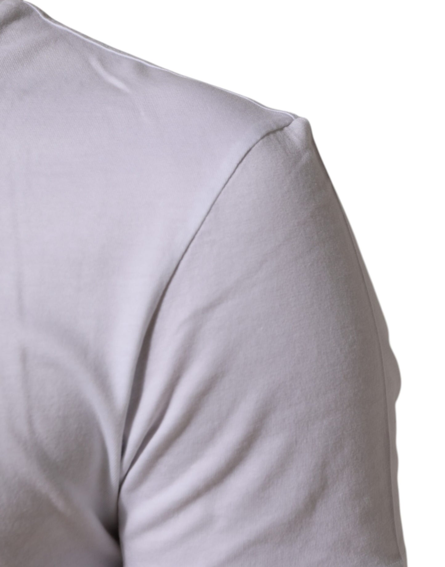 Dolce &amp; Gabbana Weißes Baumwoll-T-Shirt mit Logoprint und Rundhalsausschnitt für Herren