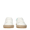 Palm Angels White Leather Low Top Sneakers