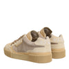 Dolce & Gabbana Beige Leather Miami Low Top Sneakers Men Shoes
