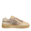 Dolce & Gabbana Beige Leather Miami Low Top Sneakers Men Shoes