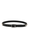 Dolce & Gabbana Black Leather Studded Silver-Tone Buckle Belt
