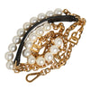 Dolce & Gabbana Black Leather Gold Chain Bag Accessory Shoulder Strap