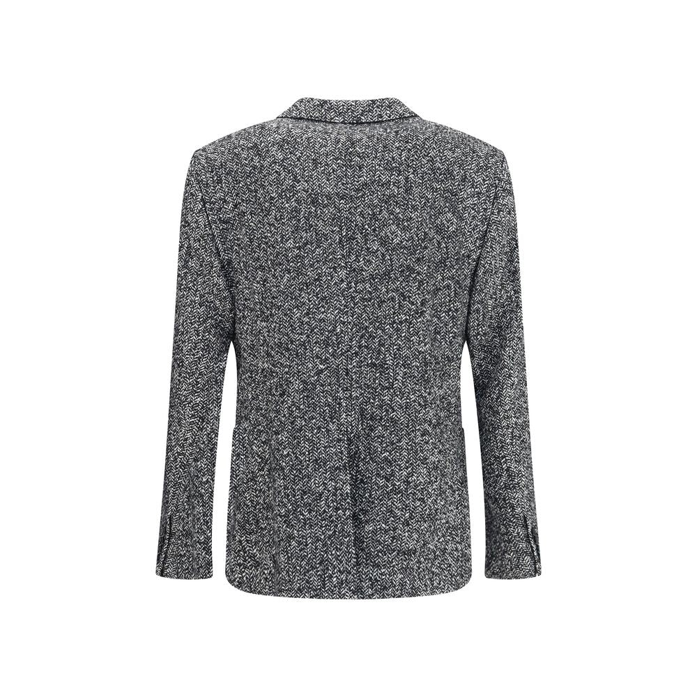 Dolce &amp; Gabbana Grauer Fleece-Wollmantel
