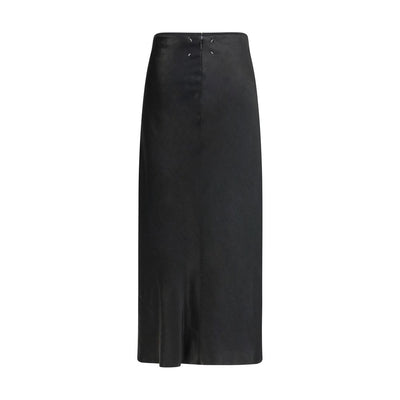 Margiela Black Acetate Midi Skirt