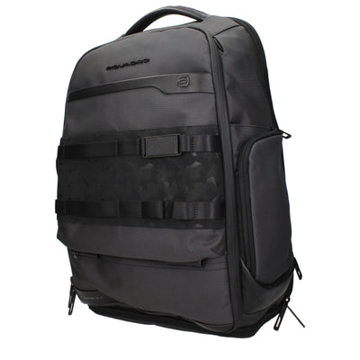 Piquadro Gray Fabric Backpack