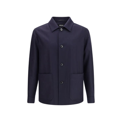 ZEGNA Blue Wool Clothing
