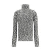 Dolce & Gabbana White Fleece Wool Turtleneck