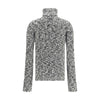 Dolce & Gabbana White Fleece Wool Turtleneck