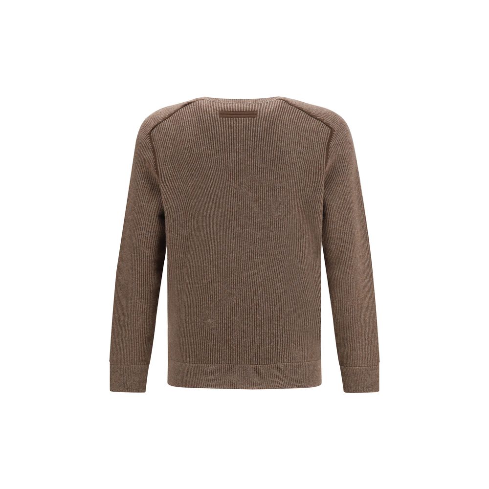 ZEGNA Brauner Kaschmirpullover