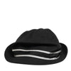 Dolce & Gabbana Black Cotton Polka Dot Lining Fedora Men Hat