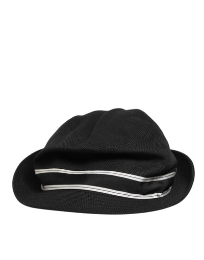 Dolce &amp; Gabbana Fedora-Hut für Herren, schwarz, aus Baumwolle, mit Polka-Dot-Futter