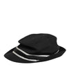 Dolce & Gabbana Black Cotton Polka Dot Lining Fedora Men Hat