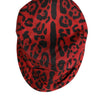 Dolce & Gabbana Red Black Nylon Leopard Print Bucket Men Cap Hat