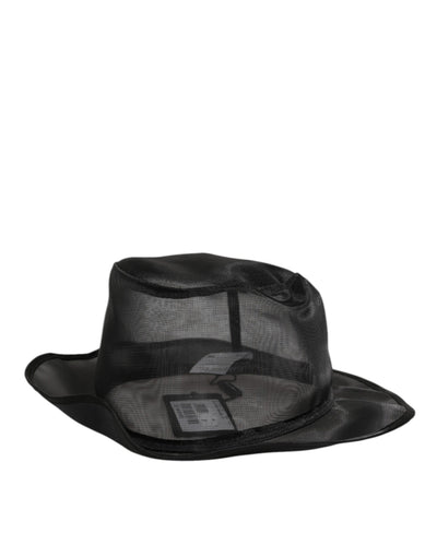 Dolce & Gabbana Black Silk Mesh Bucket Men Fisherman Cap Hat