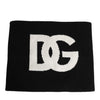 Dolce & Gabbana Black D&G Logo Cashmere Knitted Men One Size Scarf