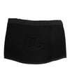 Dolce & Gabbana Black Lace Stole Knitted DG Logo Men One Size  Scarf