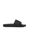Palm Angels Black Cotton Slippers