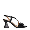 Ganni Black Fabric Platform Sandals