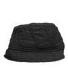 Dolce & Gabbana Black Nylon Quilted Bucket Men Capello Hat