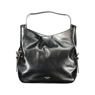 Twinset Black Polyurethane Women Hobo Bag