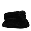 Dolce & Gabbana Black Cotton Suede Bucket Logo Capello Hat