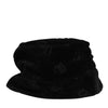 Dolce & Gabbana Black Cotton Suede Bucket Logo Capello Hat